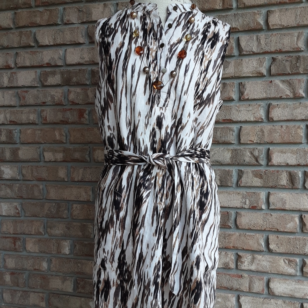 Cynthia Rowley 100% linen sleeveless dress. - Picture 2 of 5